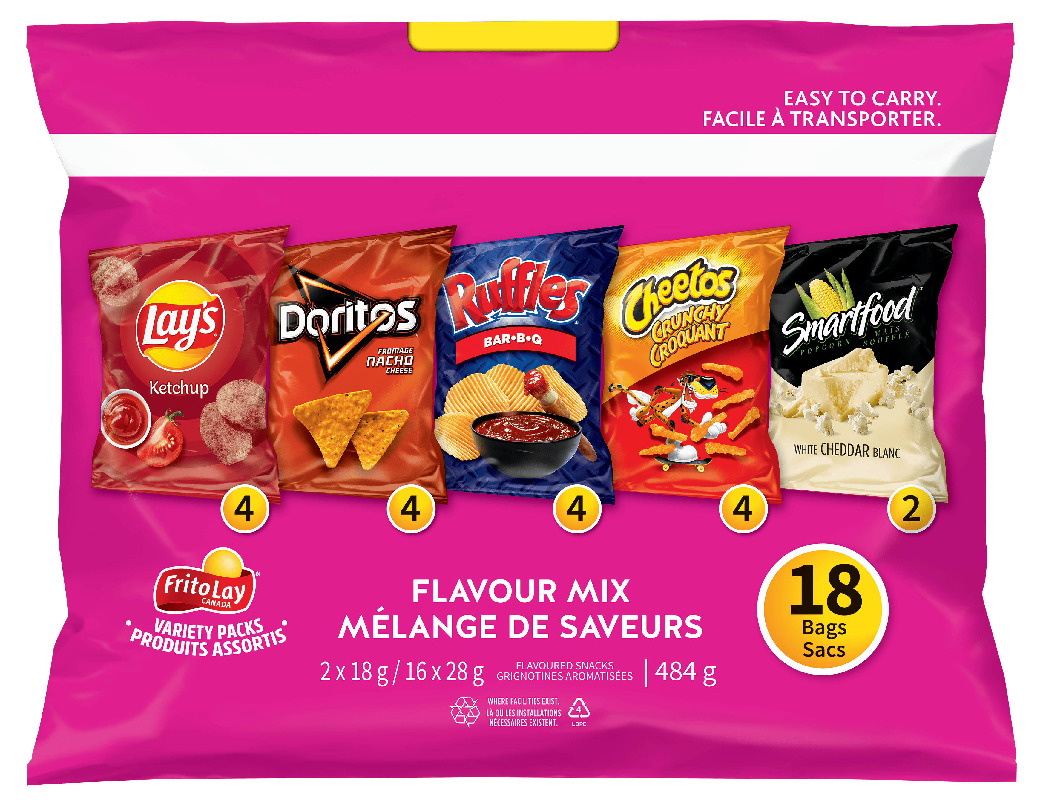 FRITOLAY Variety Pack Flavour Mix Smartfood Tasty Rewards